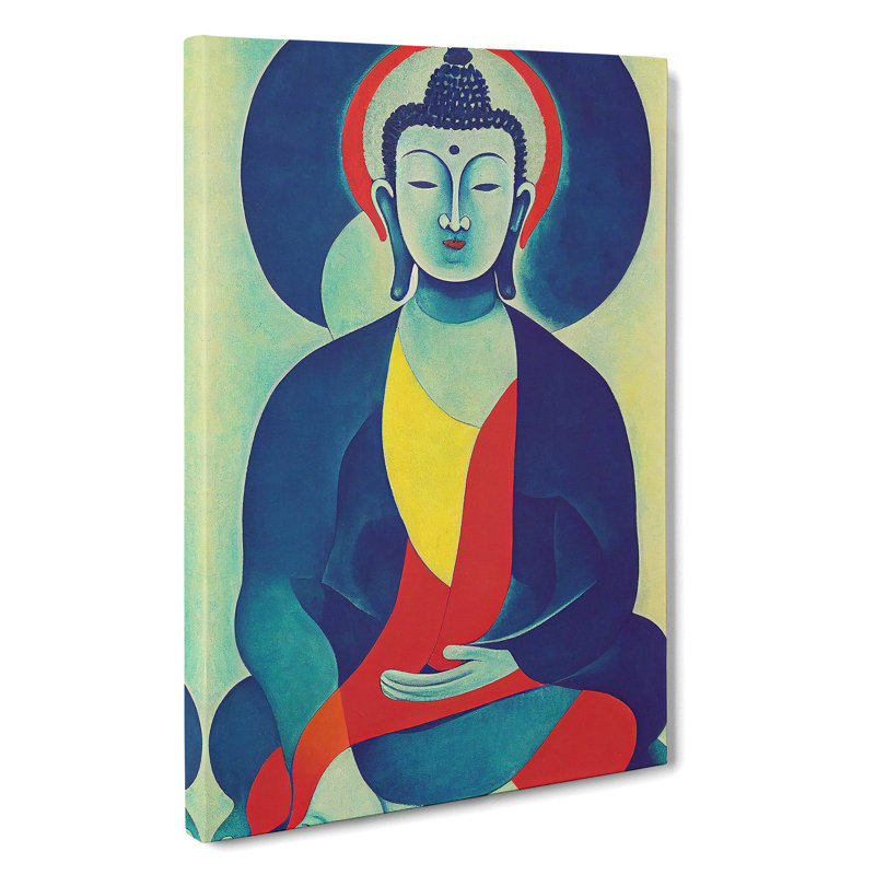 Painted Buddha - Wrapped Canvas, 76cm H x 50cm W x 3cm D
