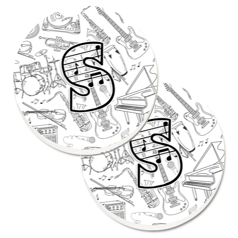 Sous-verre musical letter note, S