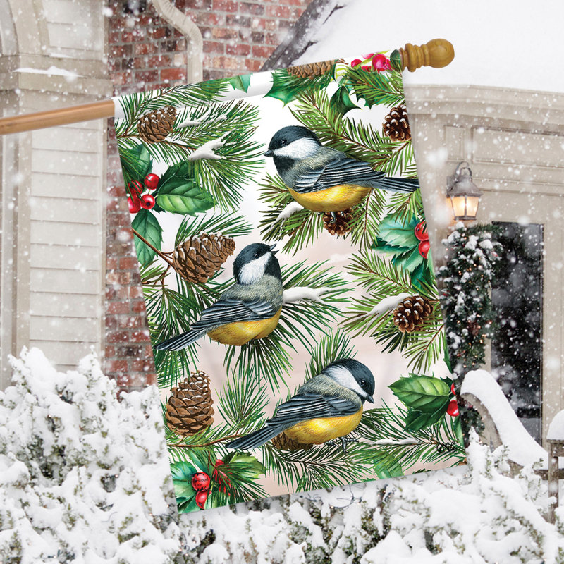 Drapeau d'hiver des mésanges