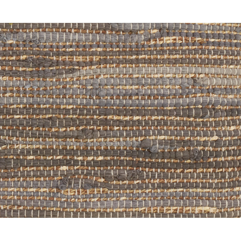 Rustic Gray and Beige Chindi Cotton Square Throw Pillow