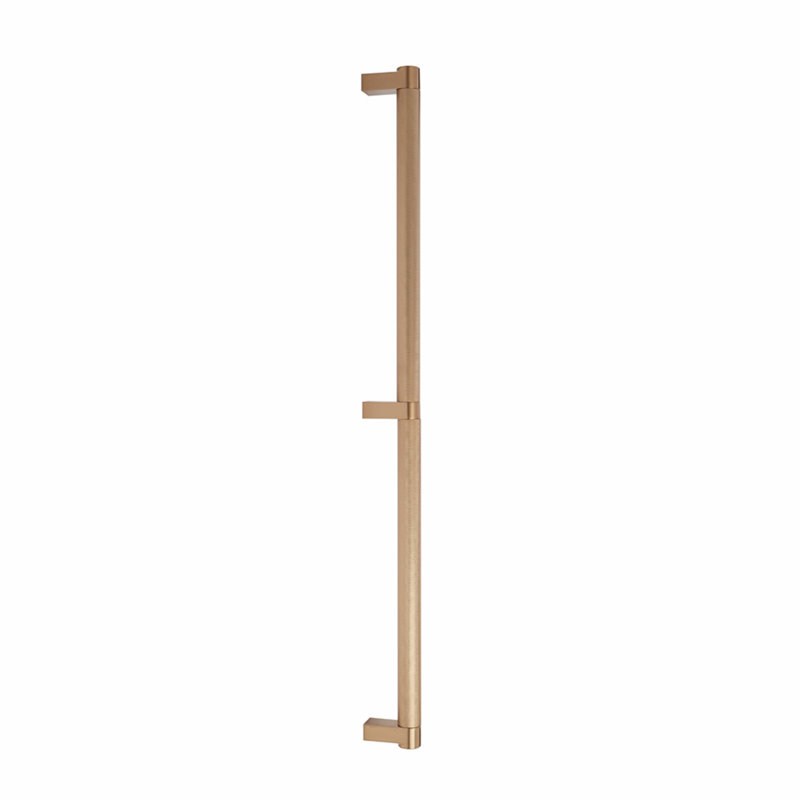 Emtek Select Appliance Pull 24" Center-to-Center w/ Rectangular Stem & Knurled Pull (Concealed Surface Mount), Satin Copper