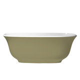 Amiata 64.75" x 31.5" Freestanding Soaking Volcanic Limestone™ Bathtub