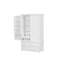Grande armoire de rangement autoportante en bois avec 8 portes, 3 tablettes réglables, 7 tiroirs et 8 supports à vin-1809286389