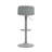 Bar Stools Set Of 2 – Modern PU Leather Counter Height Barstools With Back, Height Adjustable Swivel Kitchen Island Chairs, Armless, Large Base-Gray-1351120786