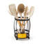 Mocha Check Utensil Caddy Set