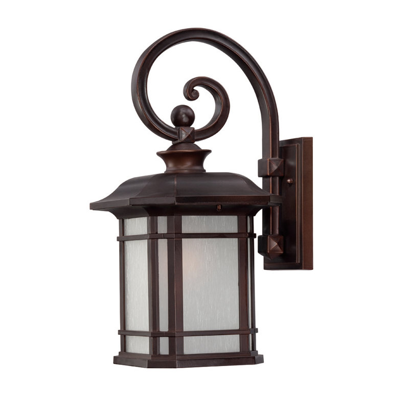 Lanterne murale d'extérieur à 1 ampoule Broadmoor, Bronze architectural, H 18,75 po x l 9,5 po x P 11,75 po
