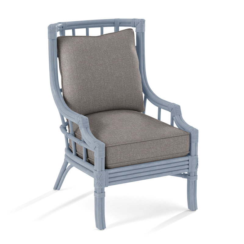 Seville Armchair, Light Blue Performance Fabric; 0851-55, Sea Glass