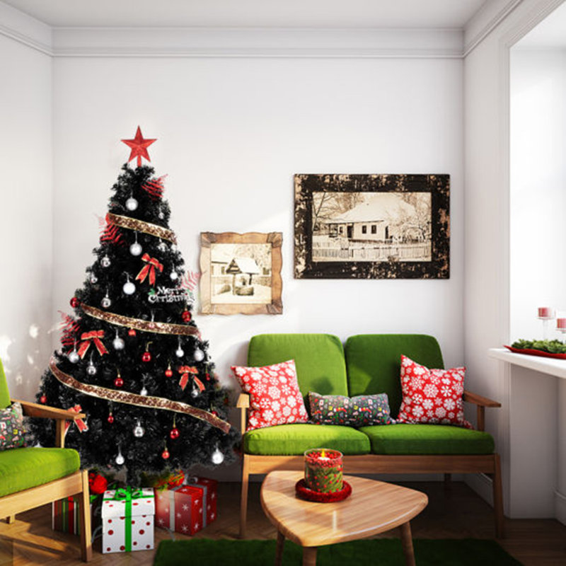 72' H Lighted Artificial Pine Christmas Tree
