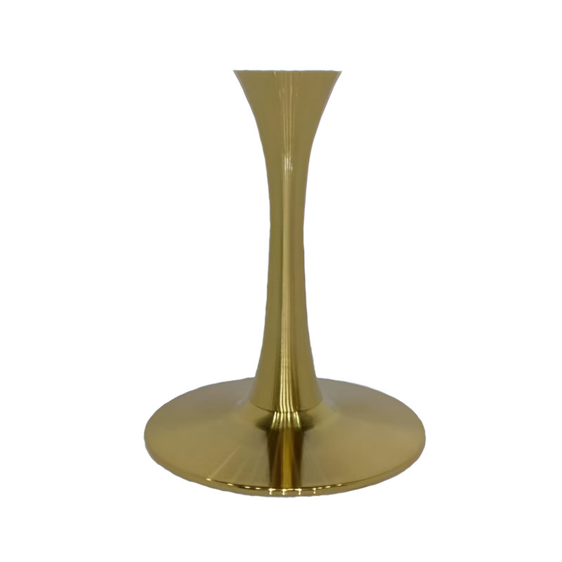Zyber Round Faux Marble Top Metal Base Dining Table