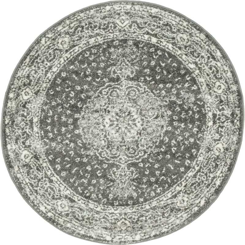 Oriental Indoor Rug, Round 3'1"