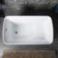 Baignoire rectangulaire autoportante 48 po x 27,5 po avec siège intégré, antidérapant, pour petits espaces-90238086
