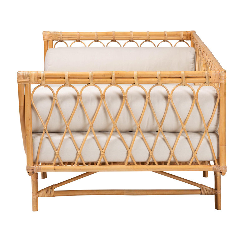 Deago Modern Bohemian Rattan Daybed