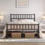 Minimalist Metal Bed Frame with Slatted Headboard-1976563632-1926513659