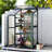 Height Wood Large Greenhouse Balcony Portable Cold Frame With Wheels, Adjustable Shelves And Openable Roof