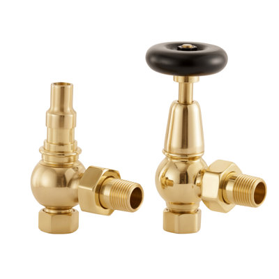 Abdiel Heating Manual Radiator Valve with Wheel Head & Lockshield