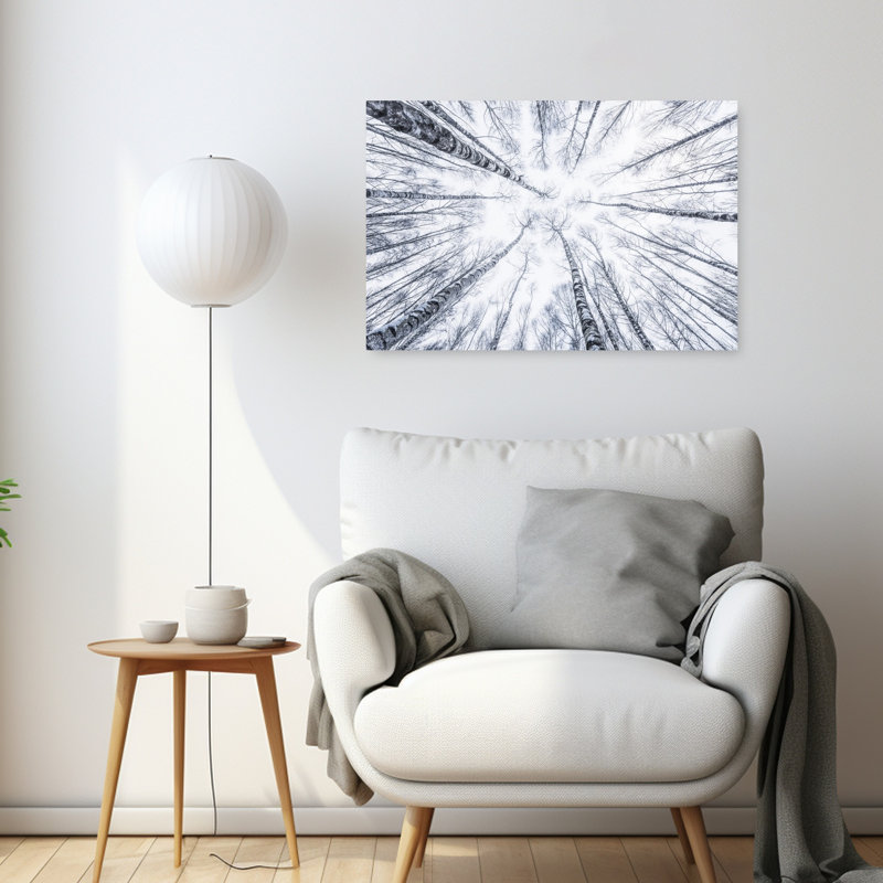 «Up Up Abstract Contemporary Forest Landscape», reproduction d'art murale, H 24 po x l 36 po