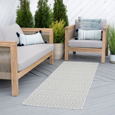 Tapis gris tissé à plat Hezekiel Southwestern