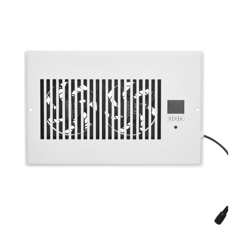 Ventilateur d'appoint silencieux pour le chauffage et le refroidissement - Contrôle LCD programmable avec télécommande - Convient aux évents standard 6 x 10