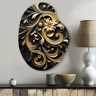 Tessie - Abstract Spirals Pear Shape Assymterical Metal Wall Art