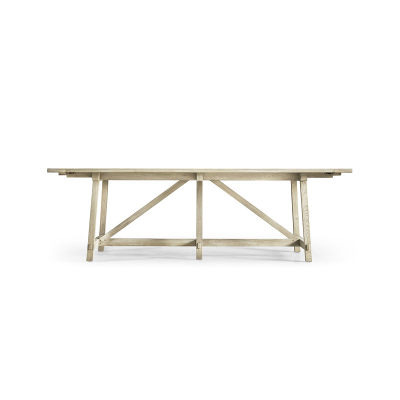 Sidereal Extendable Oak Solid Wood Dining Table, Stripped Oak