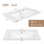 Ensemble de meuble-lavabo 30 po avec lavabo, armoire de salle de bain multifonctionnelle avec portes et tiroir, structure solide et panneau de fibres à densité moyenne-126271359
