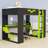 Full-Size RGB Gaming Loft Bed with Integrated Power Hub and Ergonomic Workstation-123842610