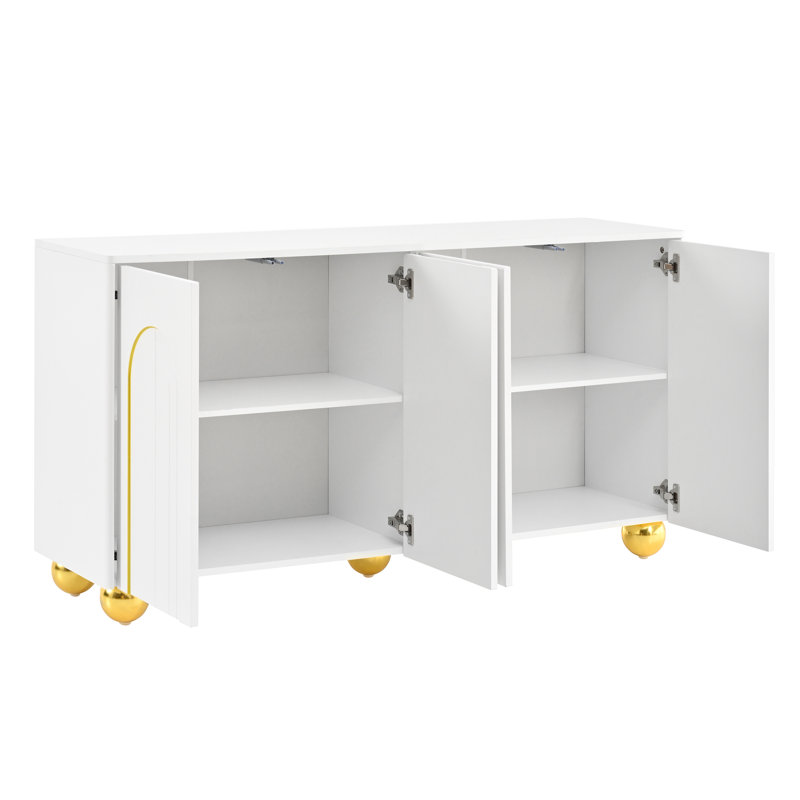 140 cm W Sideboard, White