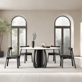 Light luxury high-end round dining table sets