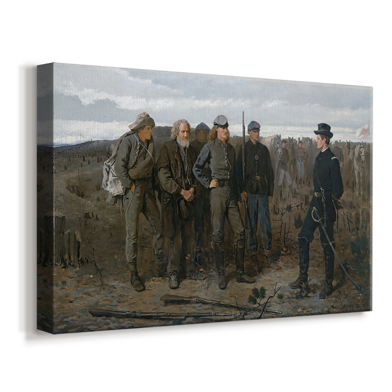 Prisoners from the Front-Winslow Homer-Gallery, toile tendue-1866, 8x12