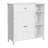 Freestanding Storage Cabinet with Drawer, 3 Open Compartments, Adjustable Shelves