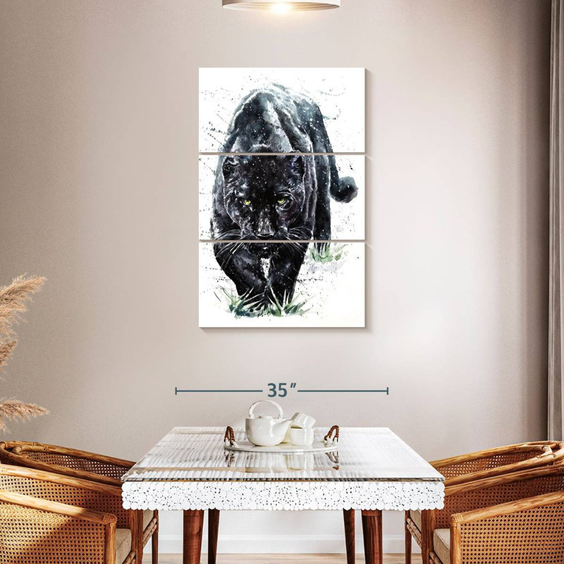 Brampt Fierce Black Panther, 45" H x 28" W