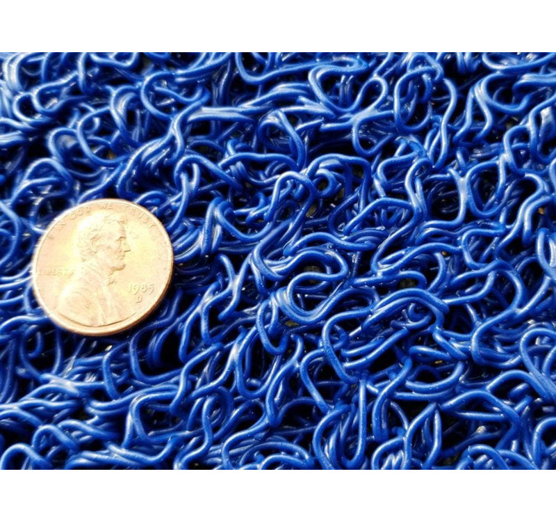 VinLoop Vinyl Spaghetti Drainage Mat for Pool, Bathroom, Locker Room, Shower, Simple - L 36 po x l 36 po, Bleu