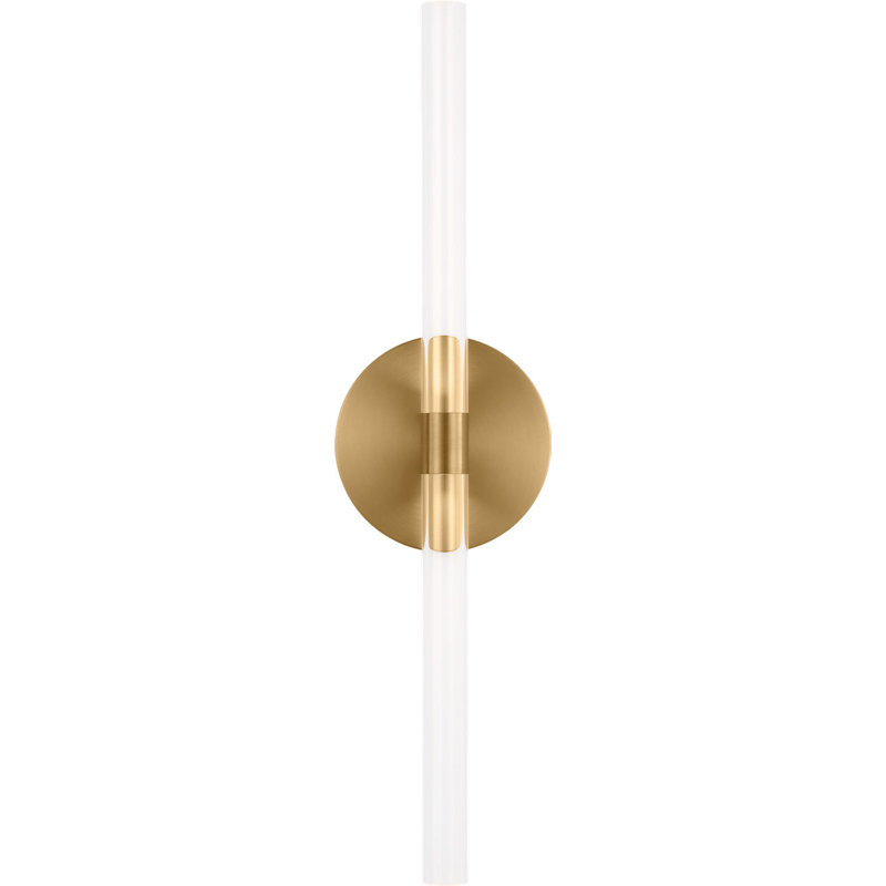 Silas Sconce, 1, Burnished Brass, 18" H x 4.5" W x 2" D