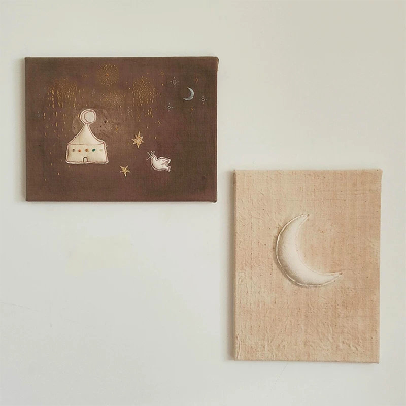 Ensemble de 2 tableaux rectangulaires sur toile de style moderne du milieu du siècle pour le salon, H 23,62 po x l 39,37 po