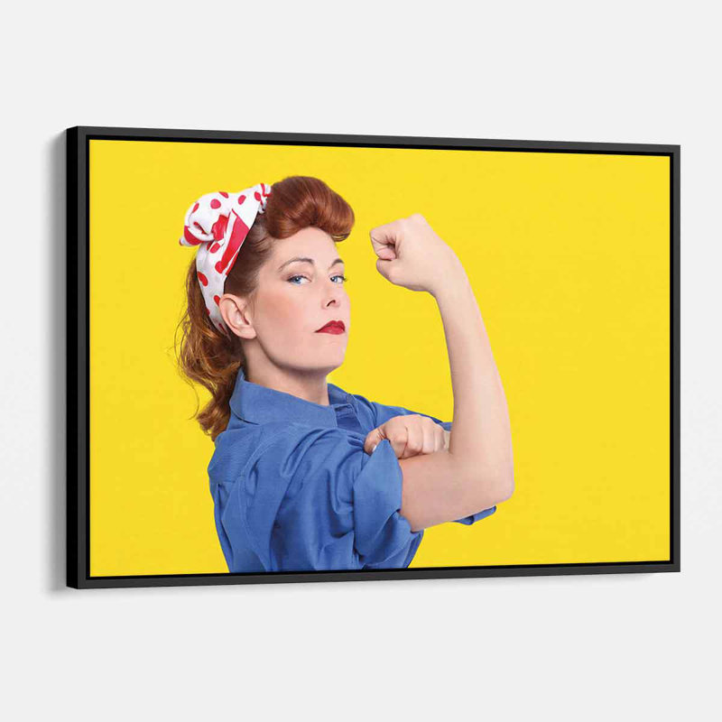 Gitte " Yellow Feminist ", Unframed, 12" H x 16" W