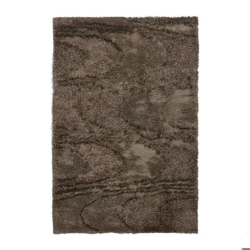 Areva Shag Brown Area Rug, Rectangle 5' x 7'6"