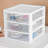 Sterilite Clearview Plastic Multipurpose Small 3 Drawer Desktop Storage Organization Unit for Home, Classrooms, or Office Spaces-103526230
