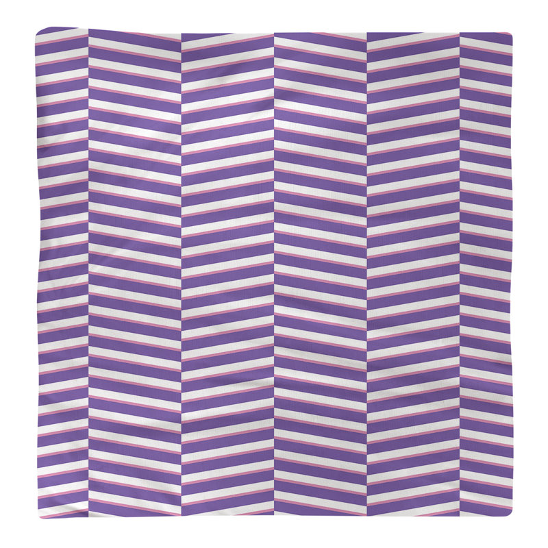 Jaya Cotton Chevron Square Napkin, Purple/Pink, Cotton Twill, 0.1" H x 10" W x 10" D