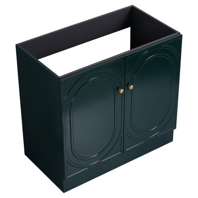 36" Bathroom Vanity In Dark - Contemporary Design With Superior Materials & Soft-Close Doors Scratch Feature