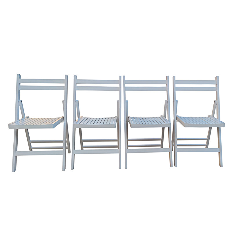 Ensemble de 4 chaises pliantes en bois