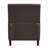 Dark Brown Push Back Reclining Chair, Solid Wood, Foam Padding Seat Wood Frame Seat, Upholstery, Metal Reinforced-316193829