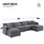 Spacious Chenille Sectionals, 136 Inch Modern U Shaped Sofa For Home