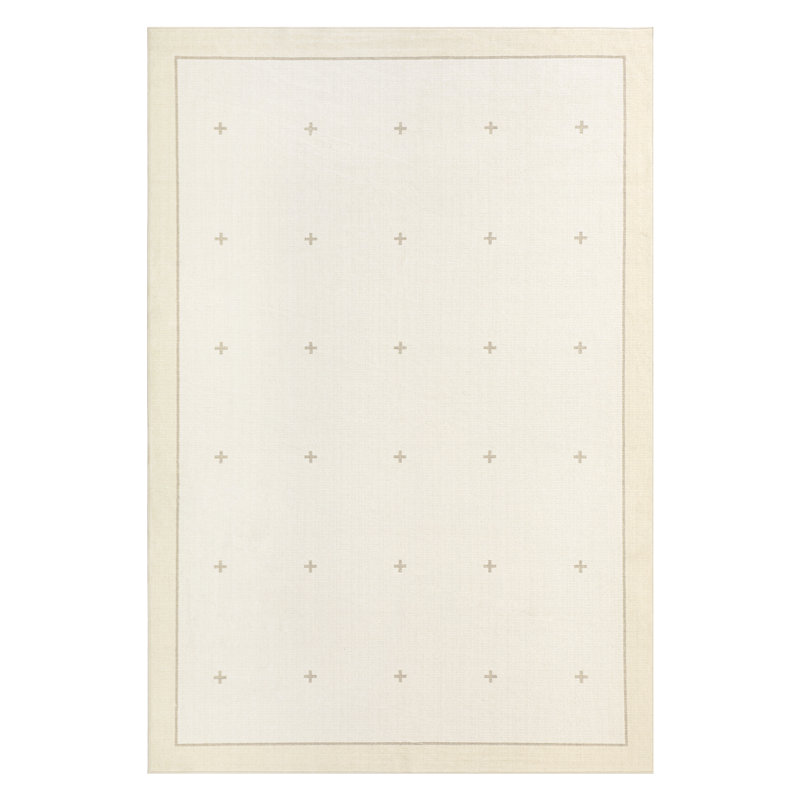 Modern Bordered Machine Washable Rug with Rubber Backing Non-Slip Low Pile Carpet for Living Room Bedroom Kitchen Dining Room