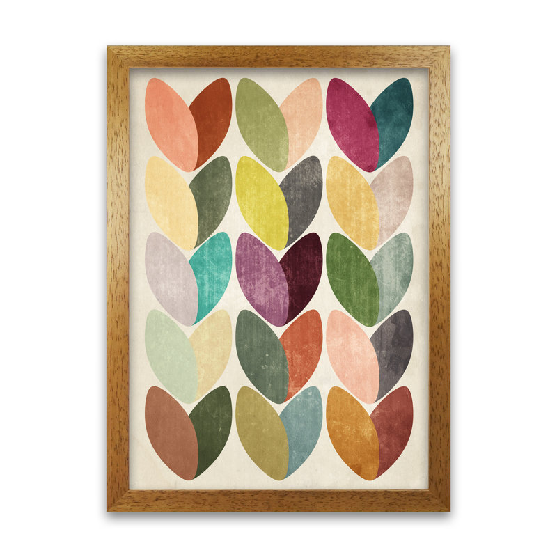 Scandinavian On Grey - Print, 59cm H x 42cm W x 3cm D, Oak Frame