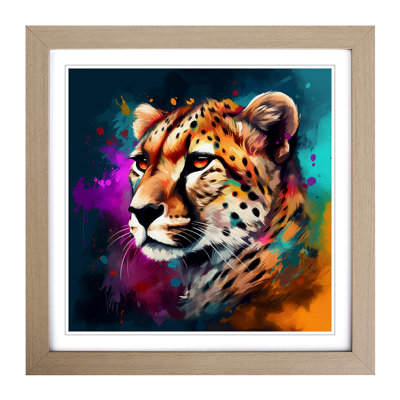 Cheetah Abstract Art No.3 - Framed Print