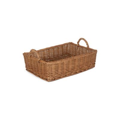 Willow Bread Display Tray Basket
