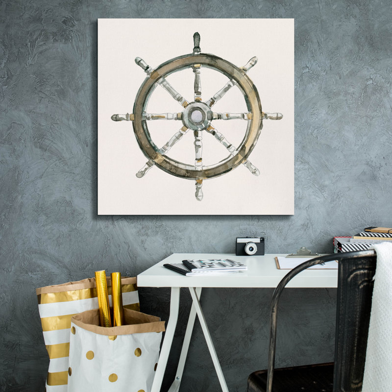 Toile épique «At The Helm 1» par Emma Caroline, 26 po x 26 po, H 26 po x l 26 po