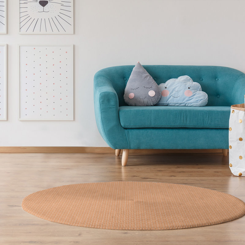 Tapis de zone orange napperon classic, Rond 5 pi