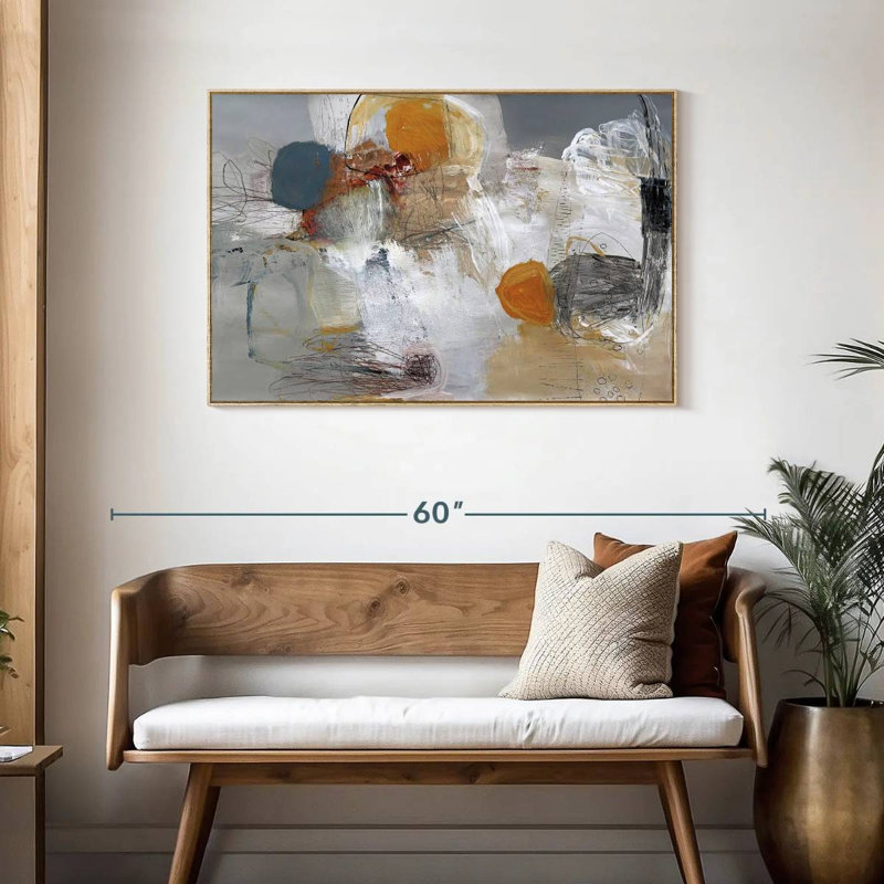 Décollage, Cadre flottant en bois naturel, 43 po x 29 po