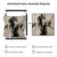 Très grand art mural imprimé sur toile - Composition abstraite abstraite de salon contemporain - "Assemblage requis (cadre non fini)"-130840534